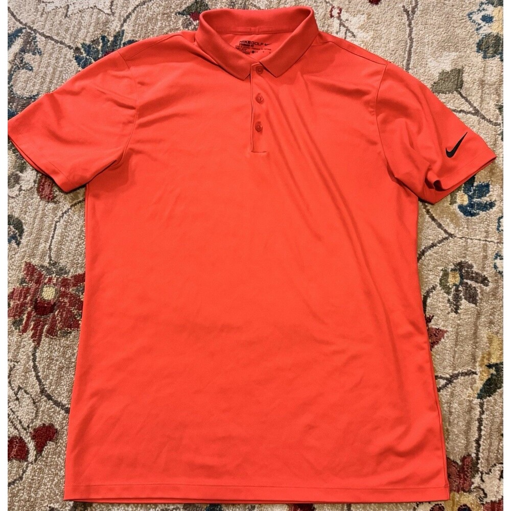 Nike Dry Golf Polo orange Men's Size Medium Nike logo